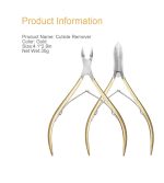Golden Stainless Steel Cuticle Cutter Single Ended Cuticle Pusher