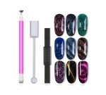 3 Different Types 3D Cat Eyes Nail Art Magnetic Pen Tools Set
