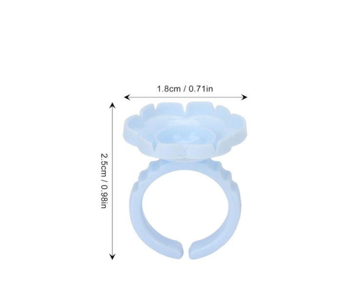 Luscious Glances Flower Shape Glue Rings Pigment Holder