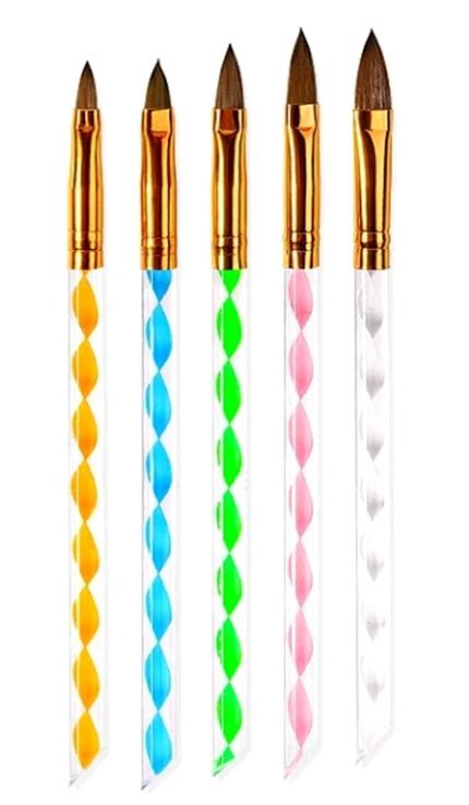 5 Pcs Acrylic Nail Brush, Nail Brushes for Acrylic Application