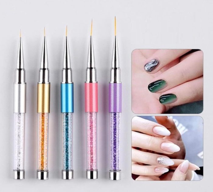 5pcs Nail Art Liner Brushes Nail Dotting Painting Drawing Pen