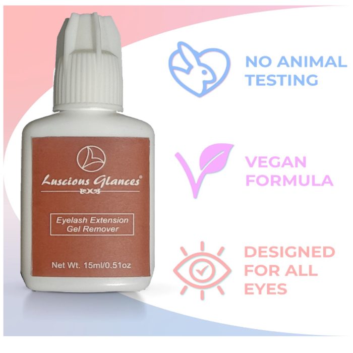 Professional Lash Gel Remover 15 ML - Effective and Gentle Eyelash Extension Gel Remover