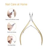 Golden Stainless Steel Cuticle Cutter Single Ended Cuticle Pusher