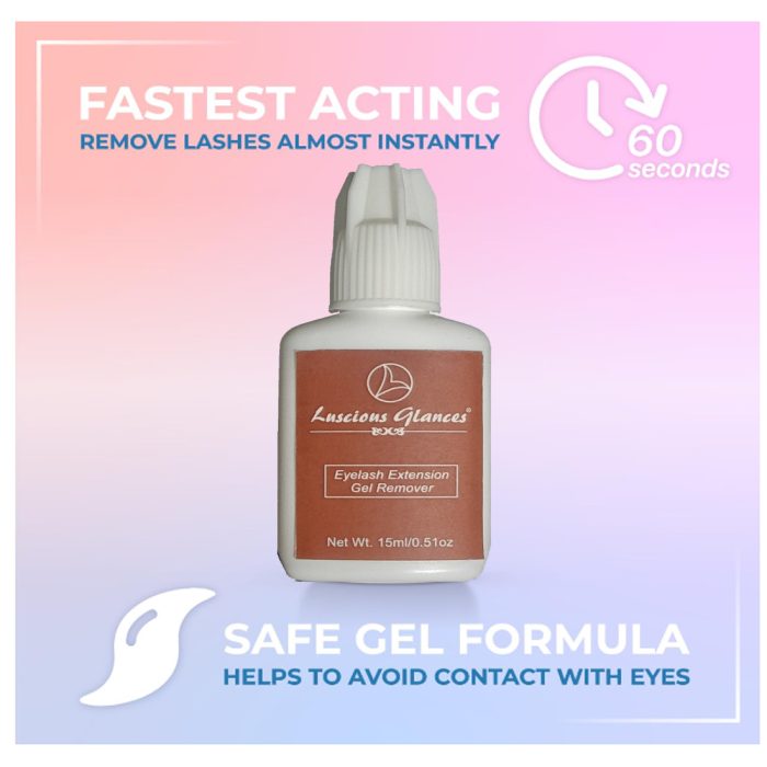 Professional Lash Gel Remover 15 ML - Effective and Gentle Eyelash Extension Gel Remover