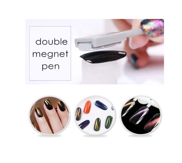 3 Different Types 3D Cat Eyes Nail Art Magnetic Pen Tools Set