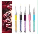 5pcs Nail Art Liner Brushes Nail Dotting Painting Drawing Pen