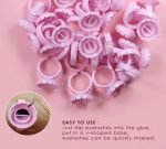 Luscious Glances Flower Shape Glue Rings Pigment Holder