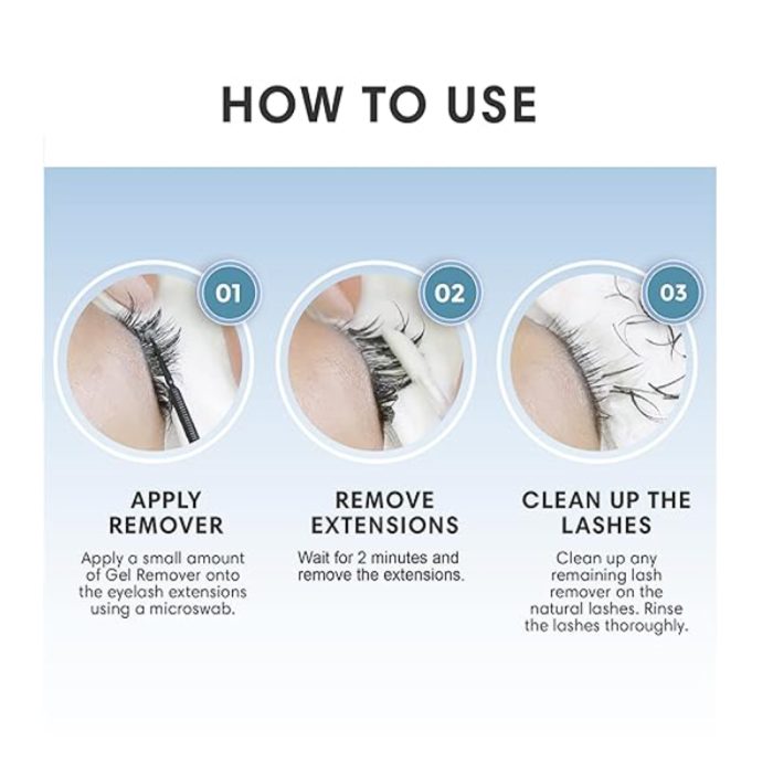 Professional Lash Gel Remover 15 ML - Effective and Gentle Eyelash Extension Gel Remover