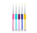 5pcs Nail Art Liner Brushes Nail Dotting Painting Drawing Pen