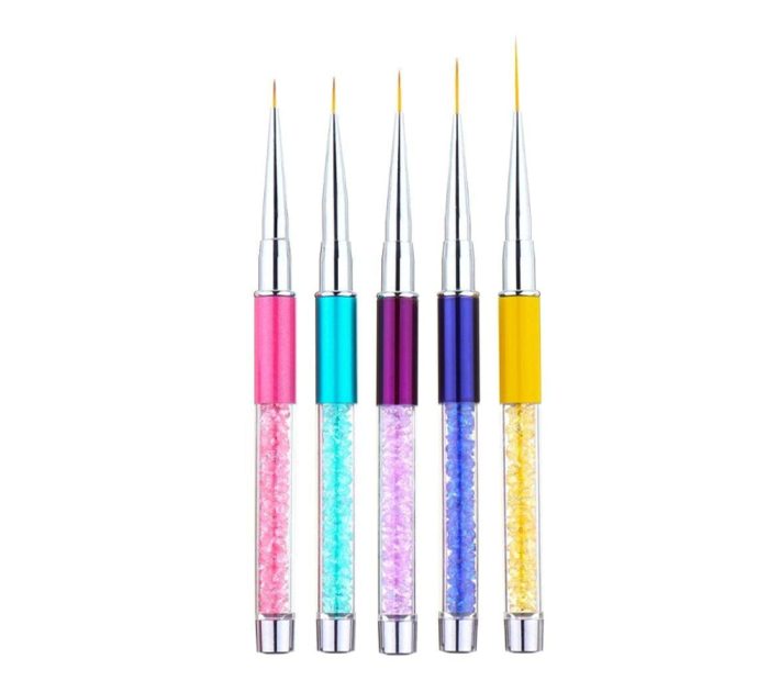 5pcs Nail Art Liner Brushes Nail Dotting Painting Drawing Pen