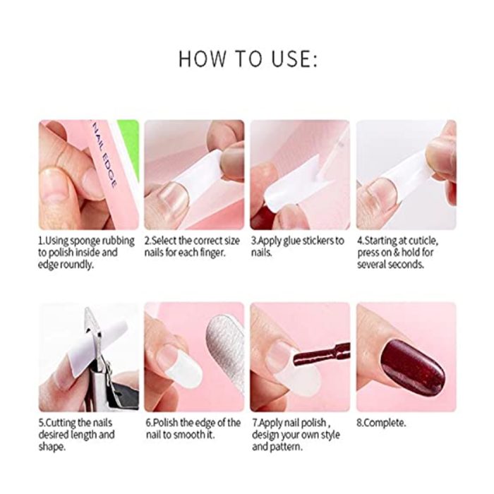 Luscious Glances 500pcs Acrylic Nail Tips, fake nail tips - Image 5