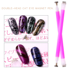 Nail Magnet Stick Cat Eye Magnet Tool Double-Headed Flower Design Nail Art