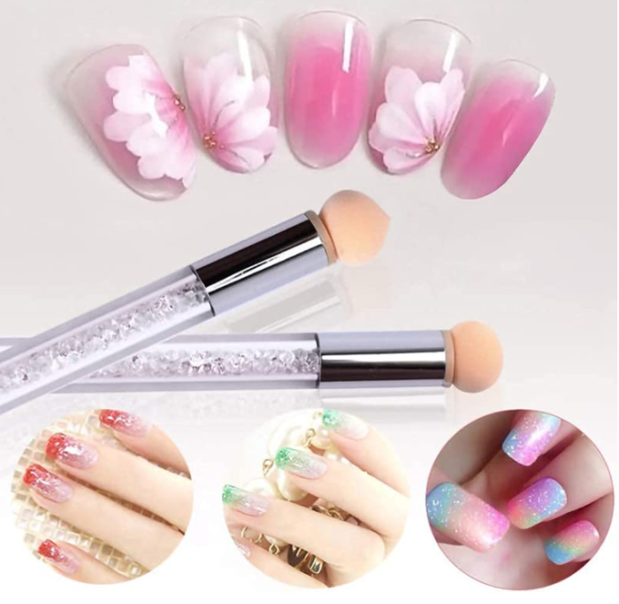 Nail Art Tool Pen Dual Head Nail Sponge