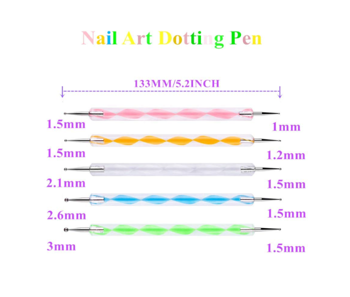 5 Pcs Nail Art Dotting Tool