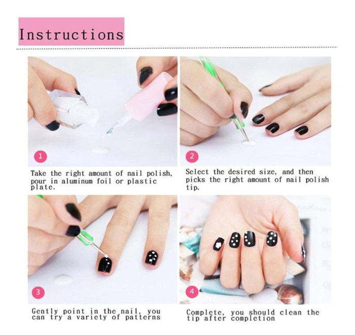 5 Pcs Nail Art Dotting Tool