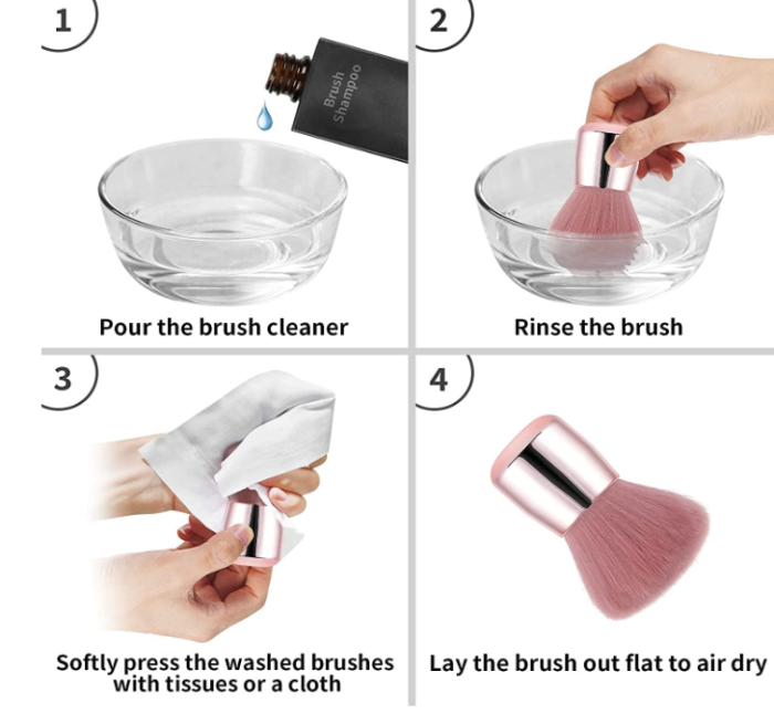 Nail Art Dust Powder Remover Nail Arts Dust Cleaner Brush for Makeup