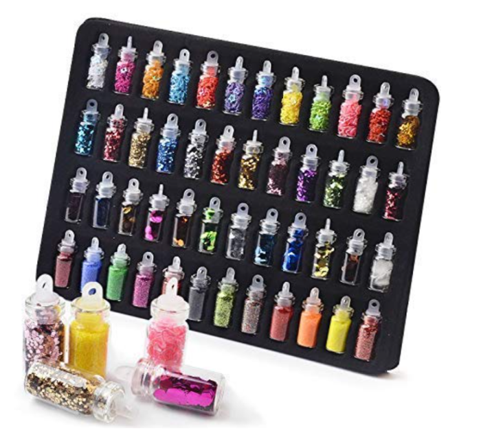 48 in 1 Set of 3D Nail Art Glitter