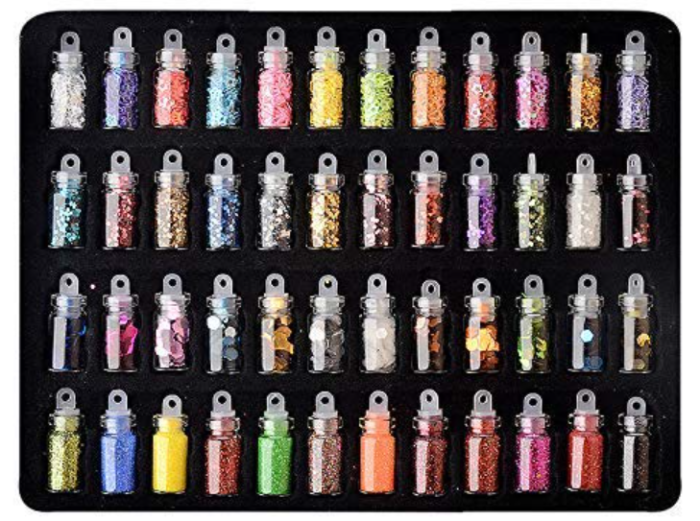 48 in 1 Set of 3D Nail Art Glitter