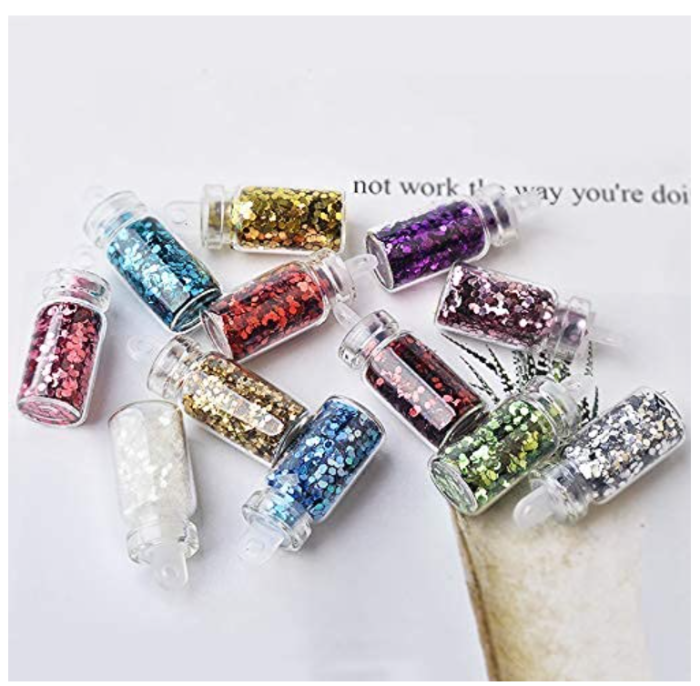48 in 1 Set of 3D Nail Art Glitter