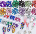 2 Colors Laser Mixed Circle Nail Glitter