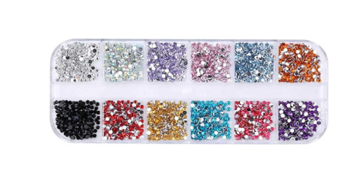 2 Colors Laser Mixed Circle Nail Glitter