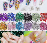 2 Colors Laser Mixed Circle Nail Glitter