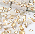 Gold Crystal Rhinestones Nail Art Flat