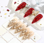 Gold Crystal Rhinestones Nail Art Flat