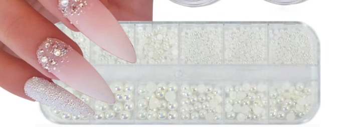 Pearl Flatback Rhinestones - Crystal