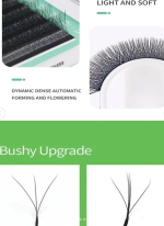 LUSCIOUS GLANCES W Eyelash Extension 3D Volume Premade Matte Black Cluster Easy Fanning D Curl W Eye Lashes BOX