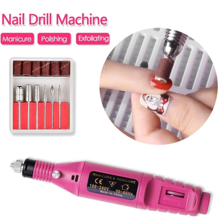 Mini Electric Grinder Drill Tool Nail Gel Polish Removing Drill Manicure Machine