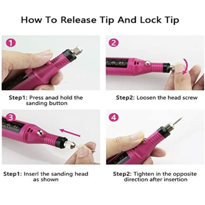 Mini Electric Grinder Drill Tool Nail Gel Polish Removing Drill Manicure Machine