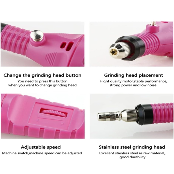 Mini Electric Grinder Drill Tool Nail Gel Polish Removing Drill Manicure Machine