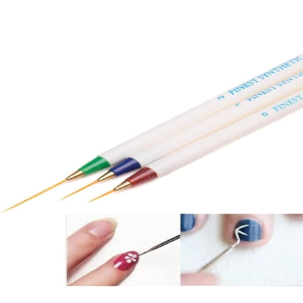 Nail Art Liner Brushes, 3Pcs Painting Nail Art Brush Set