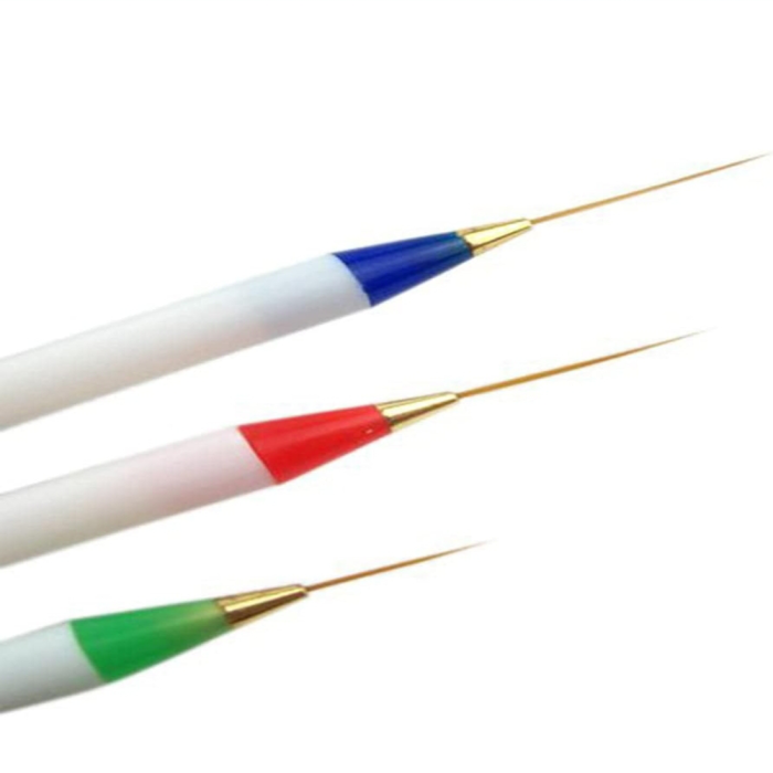 Nail Art Liner Brushes, 3Pcs Painting Nail Art Brush Set