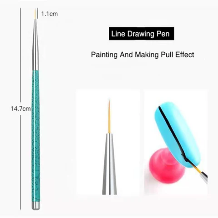 Nail Art Liner Brush Set 3D