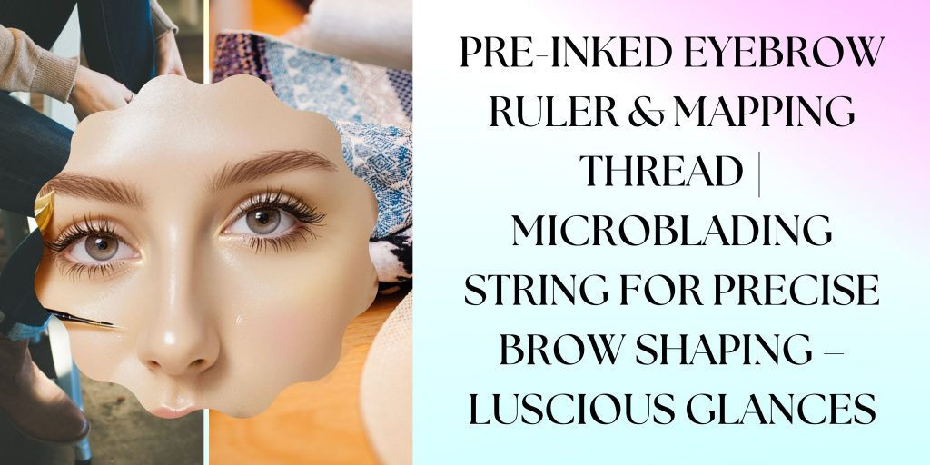 Pre-Inked Eyebrow Ruler & Mapping Thread Microblading String for Precise Brow Shaping – Luscious Glances