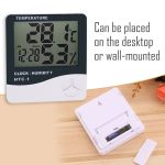 HTC-1 Digital Hygrometer with Clock – Temperature & Humidity Monitor for Eyelash Glue Storage - Image 4