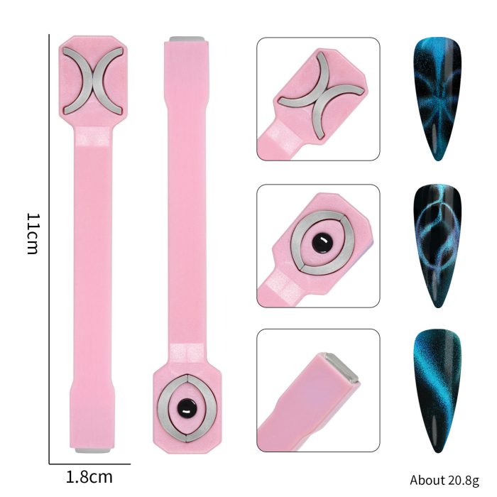 Luscious Glances 3-in-1 Cat-Eye Nail Magnet – Double-Head Tool with Strong Suction for Stunning Effects - Image 2