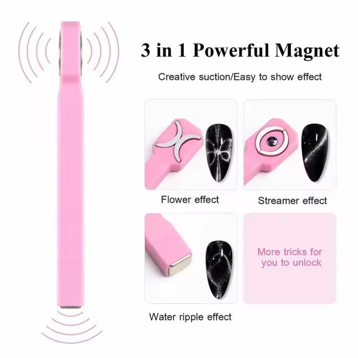 Luscious Glances 3-in-1 Cat-Eye Nail Magnet – Double-Head Tool with Strong Suction for Stunning Effects - Image 3
