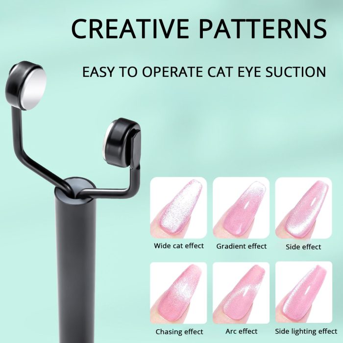 Luscious Glances 3--in-1 Cat Eye Magnet Stick – Triple-Head Y-Shape Nail Art Tool - Image 6